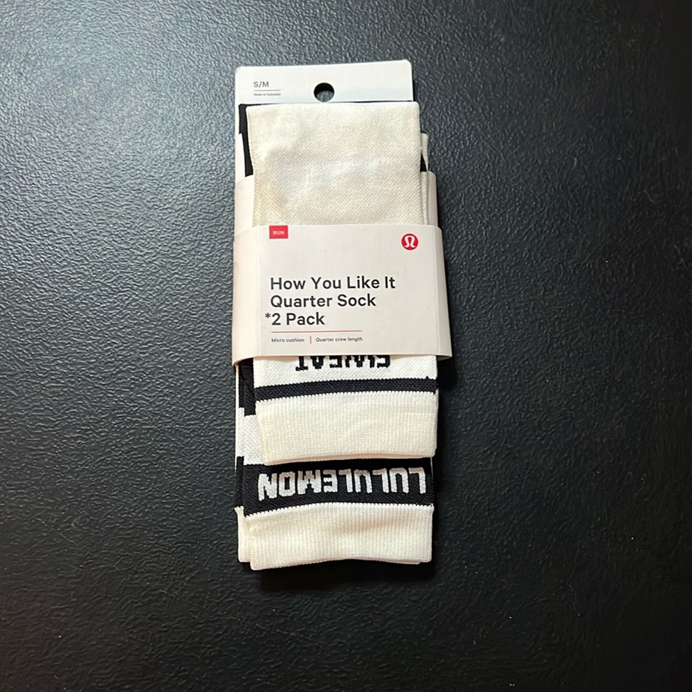 Lululemon How you like it quarter sock *2 pack